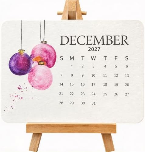 Eco-Friendly Plantable Paper Calendar 2027, Biodegradable Monthly Paper Planner