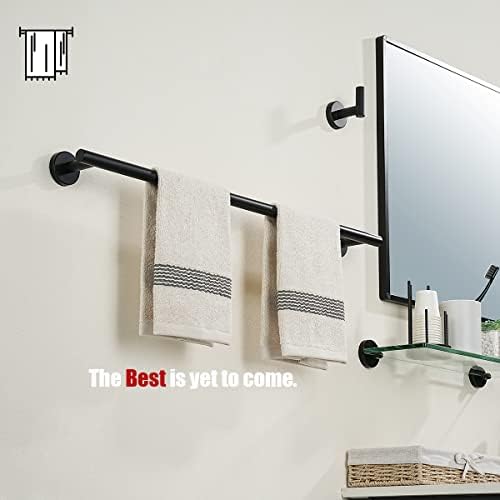JQK Black Towel Bar, 27 Inch 304 Stainless Steel Thicken 0.8mm Towel Rack Bathroom