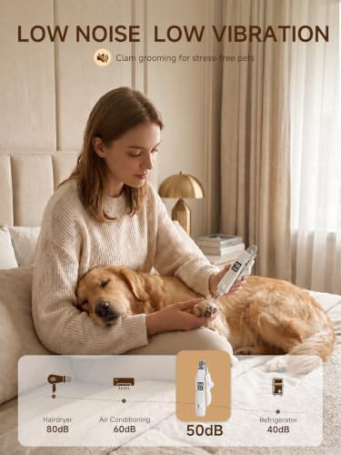 Dog Nail Clippers with Light, Dog Cat 2-in-1 Nail Clipper & Grinder Trimmer