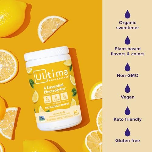 Ultima Replenisher Daily Electrolyte Powder Drink Mix, 90-Serving Canister