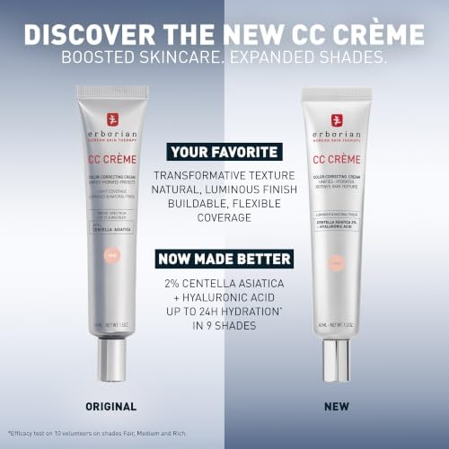 Erborian CC Cream, Color-Correct, Evens Tone, Korean Skincare Makeup Hybrid