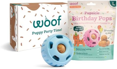 WOOF Pupsicle Party Pack - Large Blue Pupsicle + Large Birthday Pops Bundle