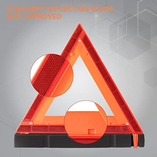 Safety Triangles DOT Approved, Standard Warning Triangles Enmergency Reflector