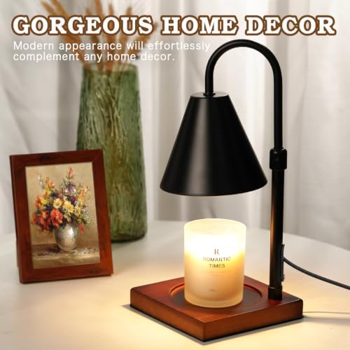Modern Candle Warmer Lamp with Timer, Dimmable Bowl Candleholders