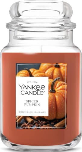 Yankee Candle Spiced Pumpkin Scented Candle, 22oz Large Jar
