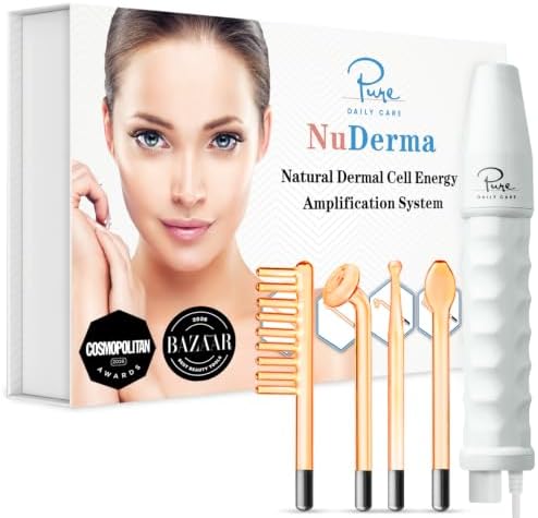 Pure Daily Care NuDerma Handheld Skin Therapy Wand Machine w/Neon – Anti-Aging