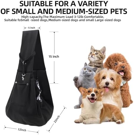 ARZQUT Dog and Cats Carrier Sling, Small Pet Carrier with Storage Pocket