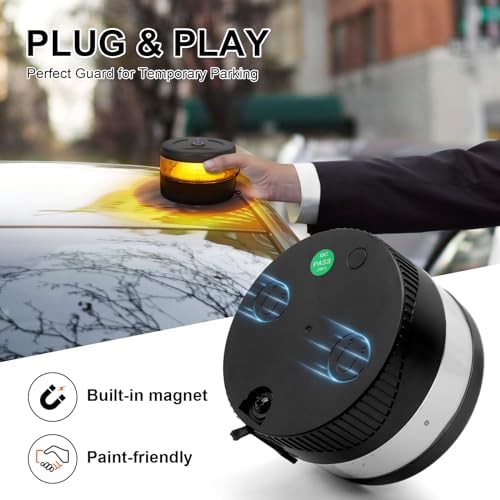 Magnetic Wireless Beacon Light, USB-C Strobe Light, Amber
