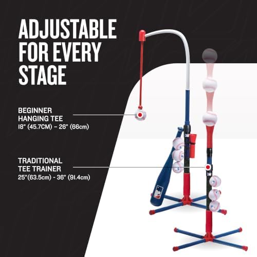 Franklin Sports Grow-with-Me Kids Baseball Batting Tee + Stand Set for Youth + Toddlers