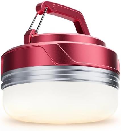 Camping Lantern, USB-C Rechargeable Magnetic Light, Red