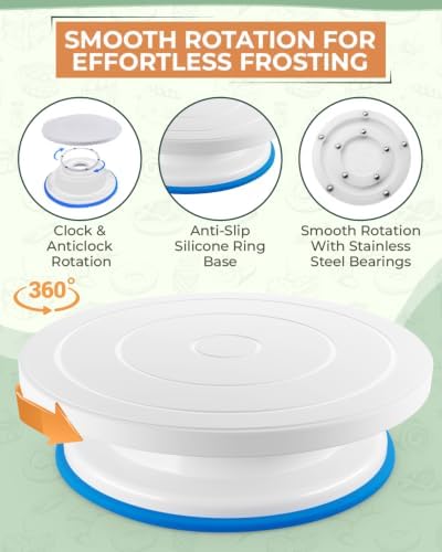 RFAQK 90PCs Cake Decorating Kit with Video Course for Beginners & Pros