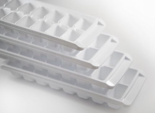 Easy Release White Ice Cube Tray, 16 Cube Trays (Pack of 4) (4 Pack - 64 Cubes)