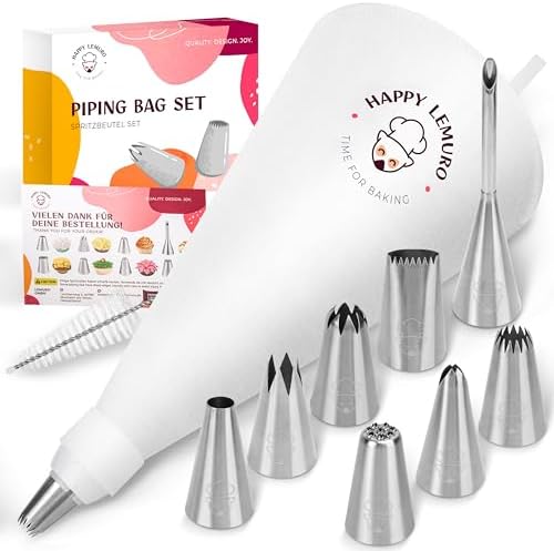 Premium Reusable Piping Bags and Tips Set