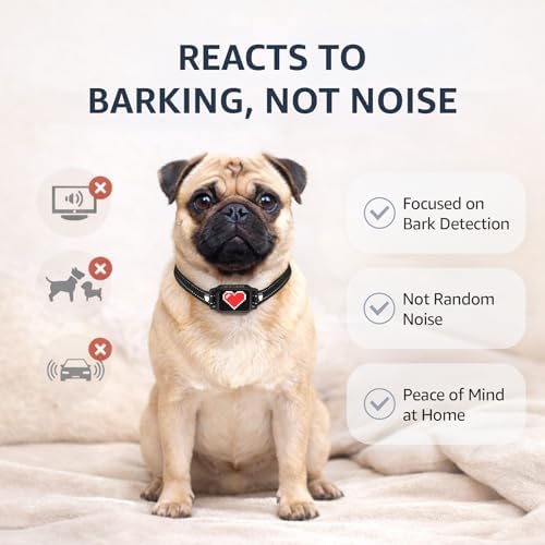 Bark Collar for Small Dogs 5-15 lbs with Magnetic Charging – No Shock