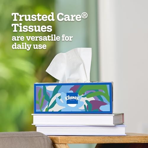 Kleenex Trusted Care Facial Tissues, 3 Flat Boxes, 160 Tissues per Box