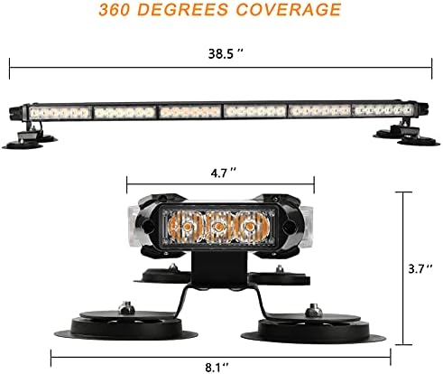 ASPL 38.5" 78 LED Strobe Light Bar Double Side Flashing