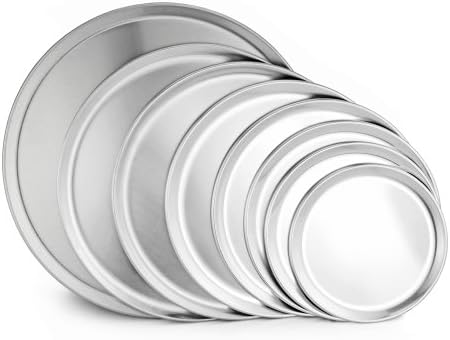 New Star Foodservice 51025 Aluminum Pizza Pan, 12-Inch, Pack of 6