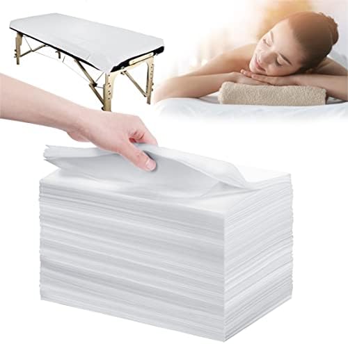 Disposable Bed Sheets 100 Pcs 31" x 71" Massage Table Sheets Non Woven Fabric SPA Bed