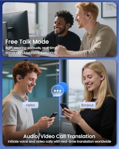 AI Translation Earbuds Real Time 164 Languages 80H Playtime Translator Ear Buds Audifonos