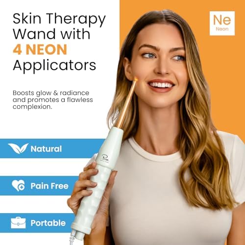 Pure Daily Care NuDerma Handheld Skin Therapy Wand Machine w/Neon – Anti-Aging