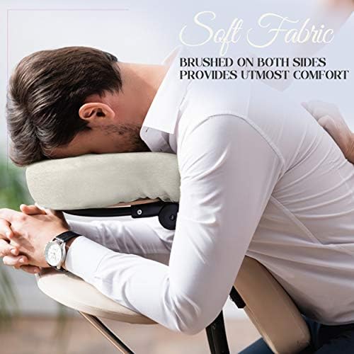 Pack of 10, Premium Extra Thick 100% Cotton Flannel Massage Tables Face Cradle Covers