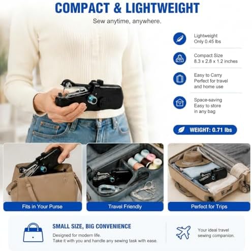Portable Handheld Sewing Machine for Adults - Mini Hand Held Sewing machine