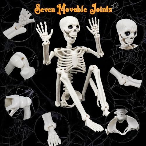 Lighted Human & Dog Skeleton Halloween Decorations Outdoor/Indoor