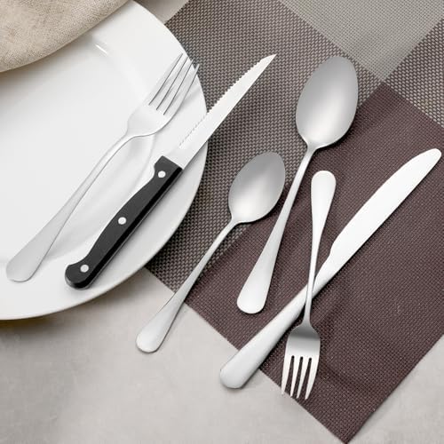 12 Pcs Teaspoons Set, Food-Grade Stainless Steel Spoons Silverware, Cutlery Tea Spoons