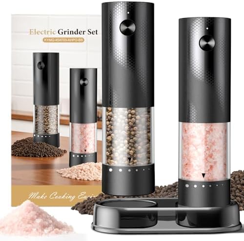 Electric Salt and Pepper Grinder Set - Rechargeable Automatic Salt and Pepper Shakers