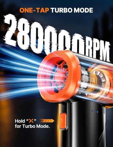 Compressed Air Duster 280,000 RPM - Electric, Rechargeable Air Blower