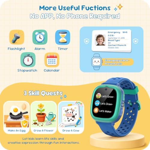 ENOMIR Kids Smart Watch for Boys Girls 3-10, Kids Toy Watch with Camera