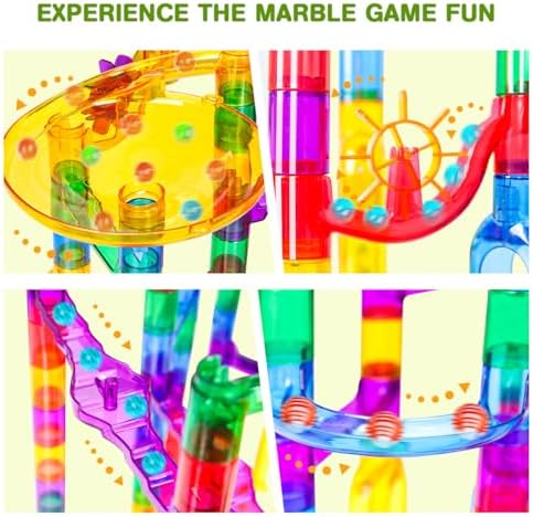 Meland Marble Run - 132Pcs Marble Maze Game Building Toy for Kid