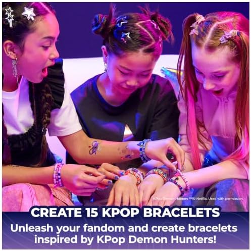 Cool Maker Kpop Demon Hunters HUNTR/X Heishi Bracelet Making Kit, Ages 7+