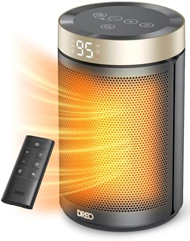 DREO Space Heater, Portable Electric Heaters for Indoor Use with Thermostat