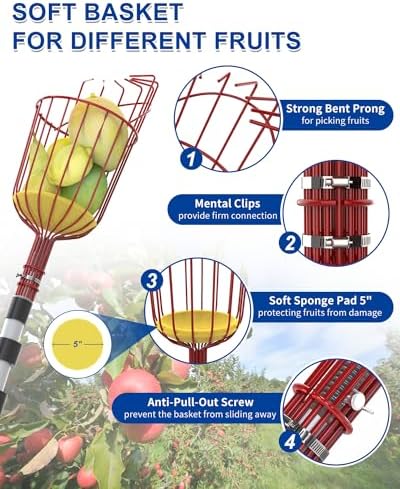 26FT Reach Pole Saw, Telescoping Tree Trimmer with 5-20FT Extension Pole