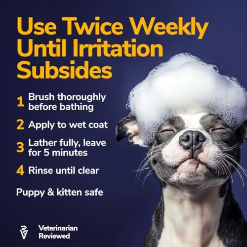 Miracle Vet Medicated Dog Shampoo for Itchy Skin Relief 8 fl oz