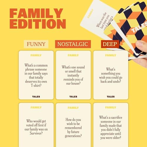 TALES 150 Conversation Cards, Family Edition, Create Meaningful Connections