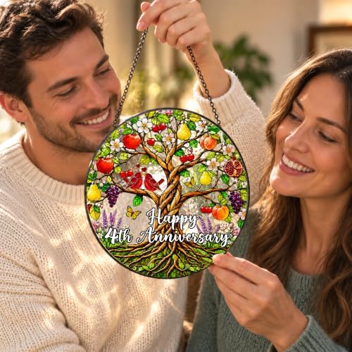 4th Anniversary Stained Glass Suncatcher