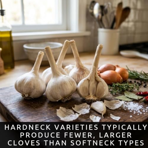 4 Hardneck Garlic Bulbs for Planting, Large Cloves for Home Gardens