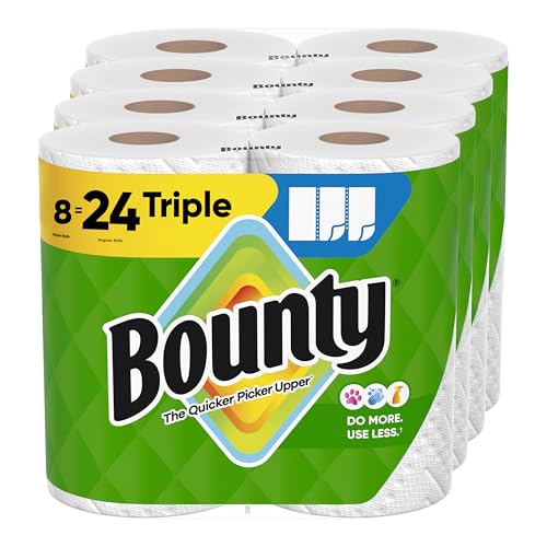 Bounty Select-A-Size Paper Towels, White, 8 Triple Rolls = 24 Regular Roll