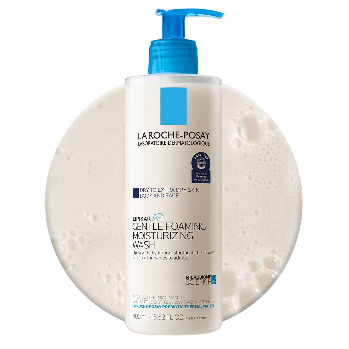 La Roche-Posay Lipikar AP+ Gentle Foaming Moisturizing Wash, Shea Butter