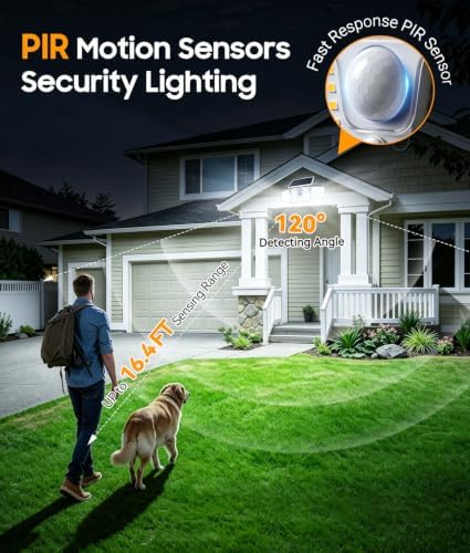 KOOPER Solar Motion Lights Outdoor, 210 LED Remote Solar Flood Lights 2PK