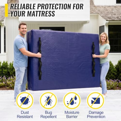 Extra Heavy Duty Mattress Bags Bed Cover for Moving & Storage, Queen