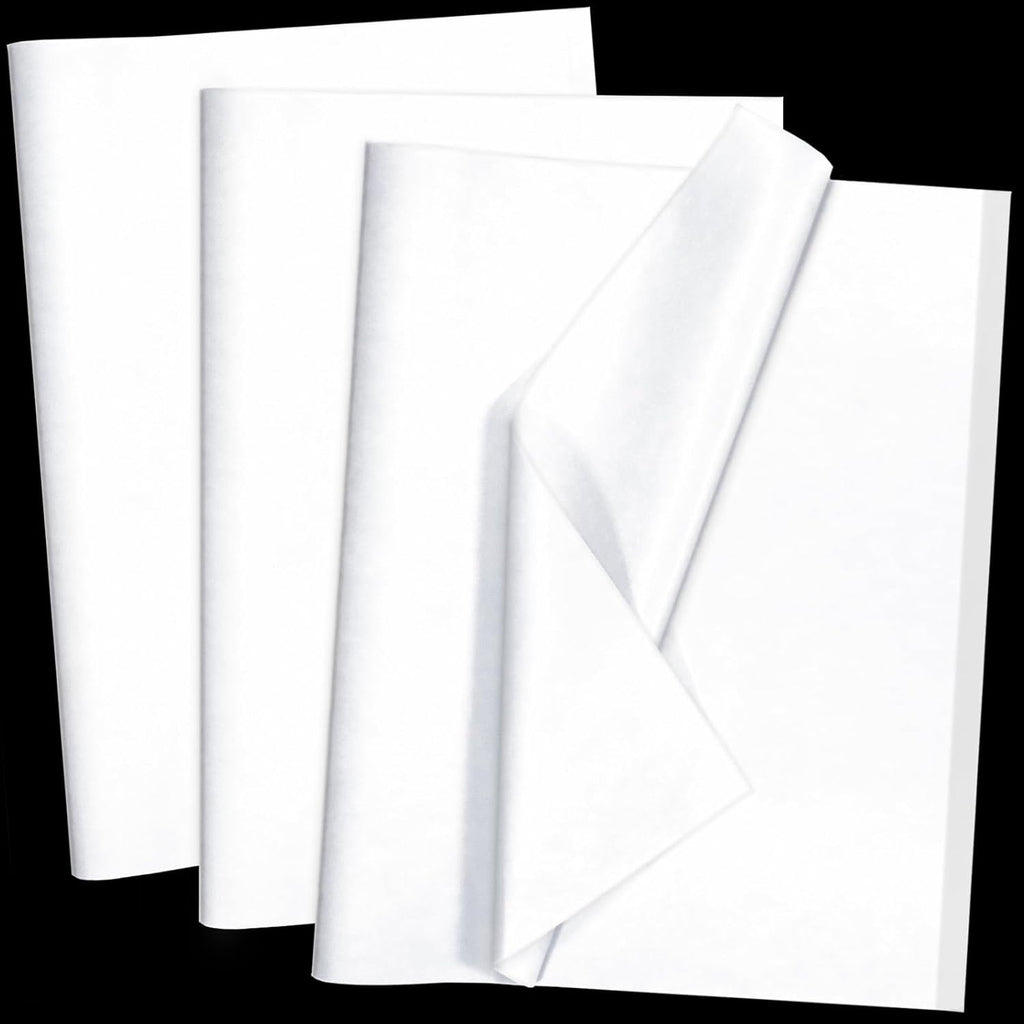 100 Sheets White Tissue Paper Artdly 14 x 20 Inches Recyclable White Wrapping Paper Bulk