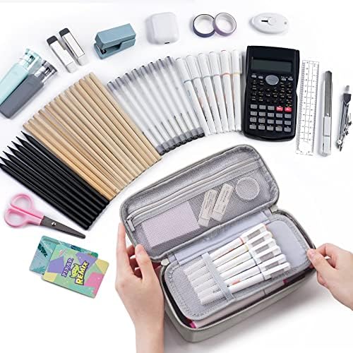 WEMATE Pencil Case, Large Storage Organizer, Makeup Bag, Teacher Must - have