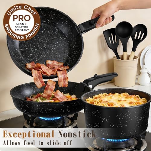 Umite Chef 21Pcs Pots and Pans Set Non Stick