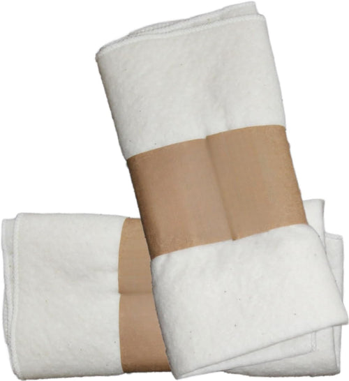 2 Pcs Organic Cotton Flannel for Castor Oil Pack Wrap, Reusable Castor Oil