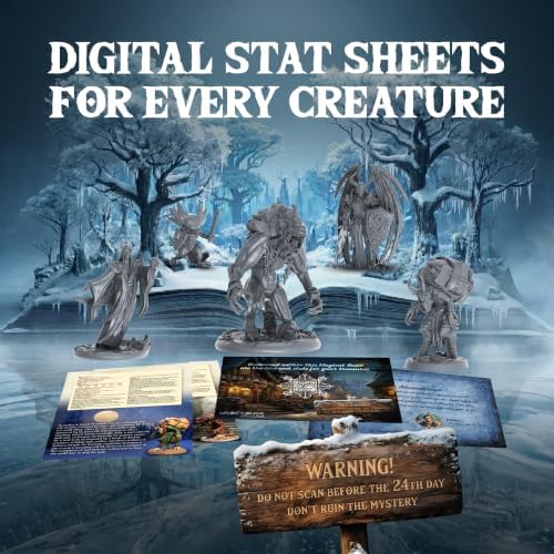 D&D Miniatures Advent Calendar with DND Mimics and Monsters Minature 28mm
