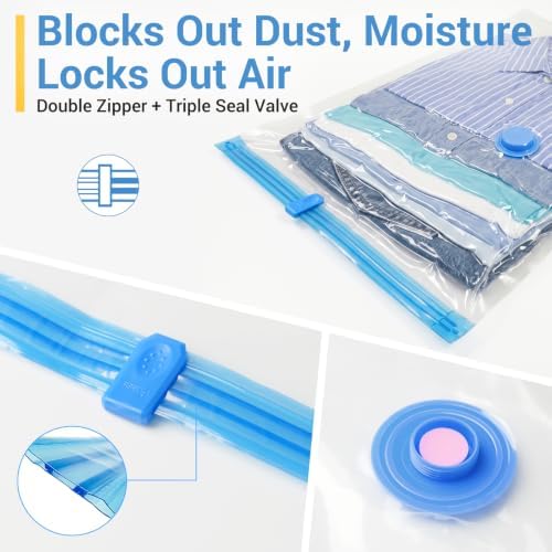 Fygrip 80% Space Saver Vacuum Storage Bags with Hand Pump, 20 Combo