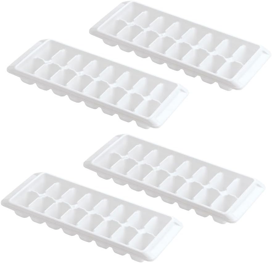 Easy Release White Ice Cube Tray, 16 Cube Trays